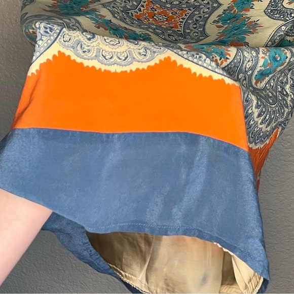 Anthropologie Meadow Rue Boat Neck Paisley Silk Shift Dress Medium - Picture 7 of 7